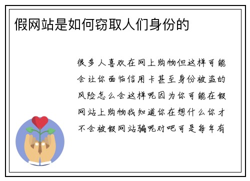 假网站是如何窃取人们身份的 
