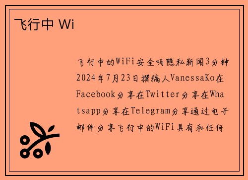 飞行中 Wi